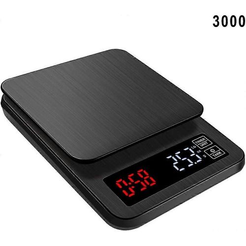 Balance À Café Avec Minuterie Balance De Cuisine De Haute Précision Avec Affichage Led, 3000