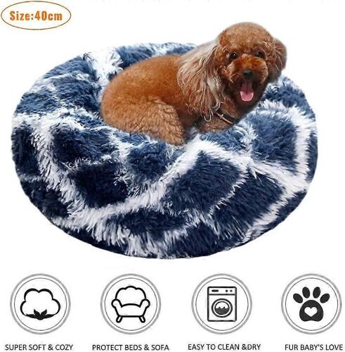 Panier Rond Pour Chat, Panier Pour Chien, Antidérapant, Lavable, En Peluche, Moelleux, En Forme De Donut, Pour Chats Et