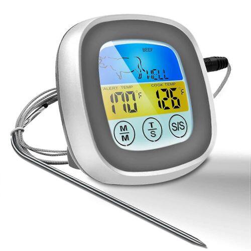 Thermomètre à viande numérique, thermomètre alimentaire à lecture instantanée, compatible four, gril, fumoir, barbecue, thermomètre à bonbons