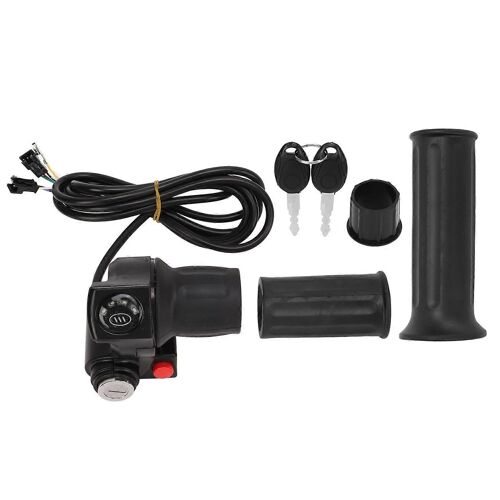 Poignée D'accélérateur Pour Vélo Électrique 2025, 4 Lumières, Demi-Verrouillage, Vitesse, Rotation, Avec Clés, Pour Vélo Modifié 48 V, Interface Sm