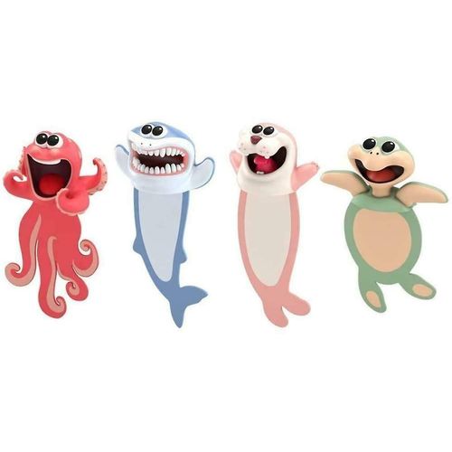Marque-Pages Wacky Pals 2025, Série Océan, Mignons, Cadeaux Amusants Pour Enfants Et Étudiants, Fantaisie 3d Écrasée
