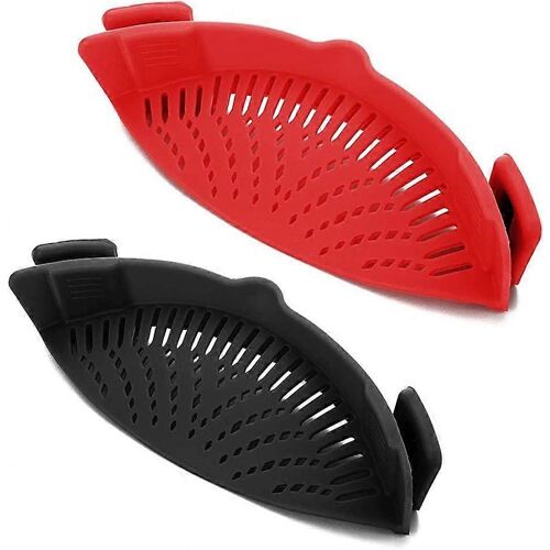 Lot De 2 Passoires À Mailles Fines, Passoires À Clipser, Passoires À Riz, Passoires Mains Libres, Filtre Anti-Goutte En Silicone Résistant À La Chaleur Pour La Cuisine