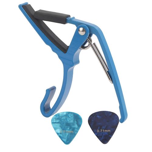 Guitare Capo Alliage Changement De Tonalité Rapide Accessoire D'instrument Portable Pour Jouer Performance Bleu