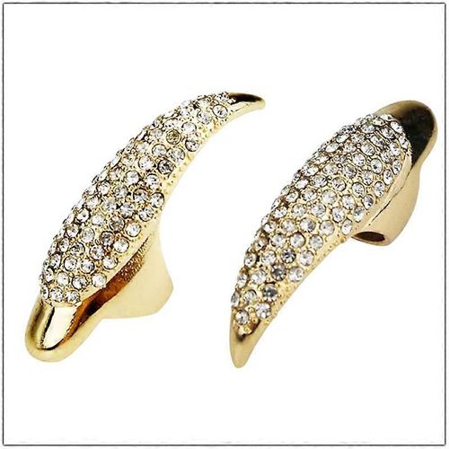 5 Pcs Or Différentes Tailles Aigle Bec Faux Ongles Bague Ensemble,Doigt Ongle Griffe Filles Femmes Hommes Bague Faux Ongles 