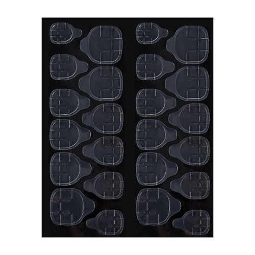 24pcs / Feuille Imperméable Double Face Faux Ongles Autocollants Transparent Gel Nail Tape 