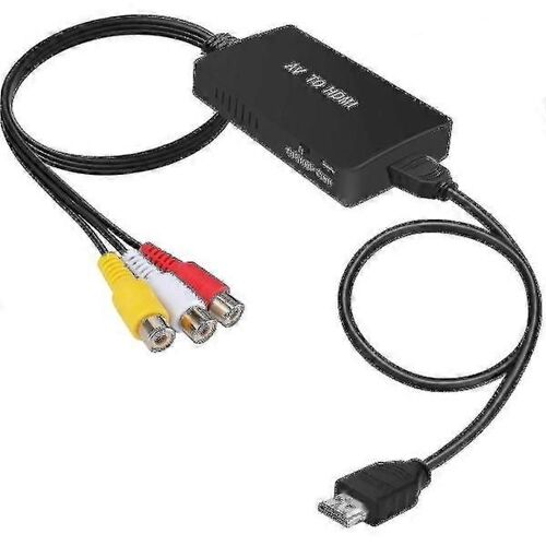 Convertisseur RCA vers HDMI,adaptateur composite vers HDMI prenant en charge 1080p PAL/NTSC