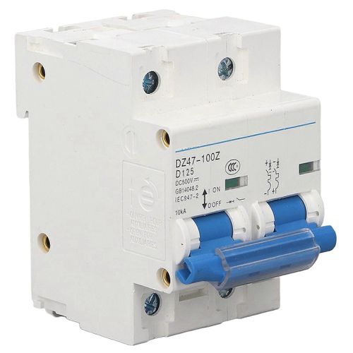 Disjoncteur CC 10 KA,capacité de coupure 36 mm,rail DIN,protection contre les surcharges,disjoncteur miniature CC 500 V 125 A