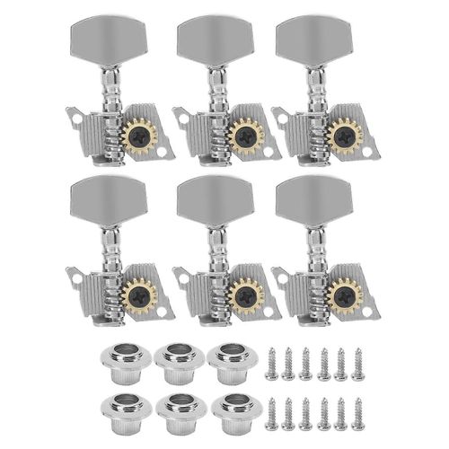 Chevilles De Réglage Pour Guitare,Clés,Mécaniques De Verrouillage,Pièces De Rechange Argentées Pour Ukulélé 6 Droites