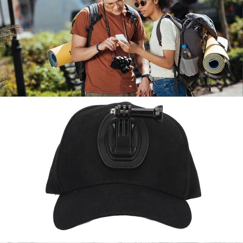 Chapeau De Caméra De Sport Mains Libres Doux Léger Noir Caméra D'action Chapeau Pour La Série Hero