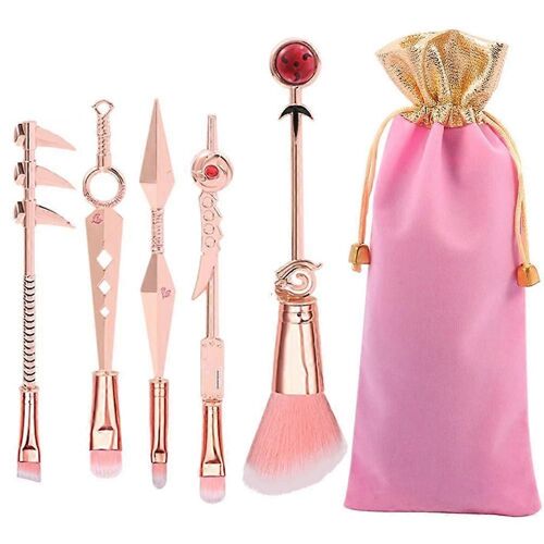 5pcs Japonais Anime Maquillage Pinceau Ensemble Cosmétique Anime Cosplay Cadeau Maquillage Pinceau Ensemble Pour Femmes 