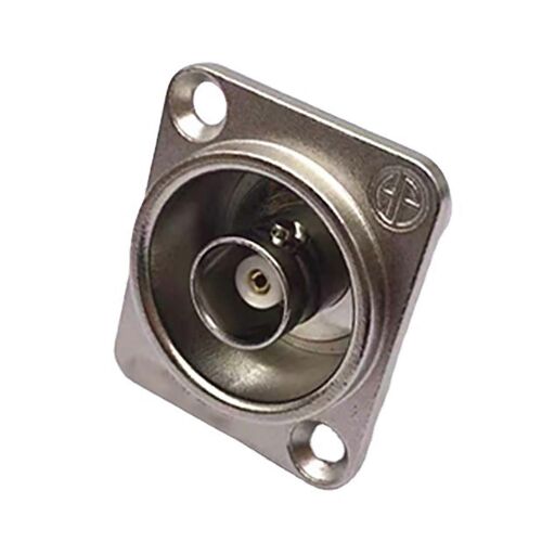 BNC D Connecteur de montage sur panneau BNCQ9 Type de soudure SDI Vidéo Coaxiale BNC Prise de connecteur femelle à femelle pour système de surveillance Argent