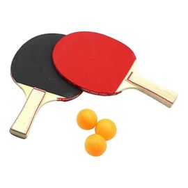 Set De Raquettes De Ping-Pong Avec Poigne Ergonomique - Prise En Main Confortable,Bord Lisse,Texture Fine,Raquette De Ping-Pong Et Balles Incluses