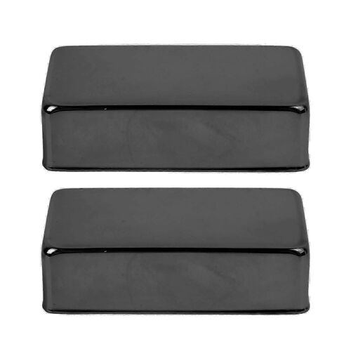 2pcs Couvercle De Micro De Guitare Électrique Type Fermé Scellé Humbucker Double Bobinage Micro En Laiton Boîtier Noir