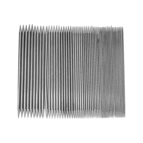 55pcs Double Pointu Aiguille À Tricoter En Acier Inoxydable Pull Tissage Pins Ensemble Pour Débutant