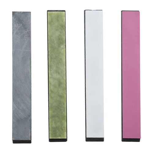 4pcs Set Meule colorée avec Base pour couteaux Aiguisage Aiguiseur de couteaux à angle fixe