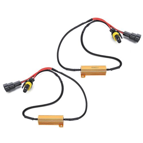 2pcs 9005 Led Décodeur De Résistance De Charge 50w 6 Pour Phare Brouillard Lumière De Jour