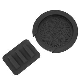 Housse De Rosace De Coussin De Sourdine De Guitare Accessoires D'instrument De Musique En Silicone Noir (Noir)