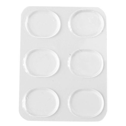 6 Pcs Tambour Amortisseur Transparent Doux Ovale Silicone Silencieux Amortissement Gel Pad Pour Tambour Tête Cymbale Contrôle De Tonalité