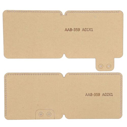 2 Pcs Acrylique Carte Modèle Transparent En Cuir Fait Main Artisanat Bricolage Outil Aab359