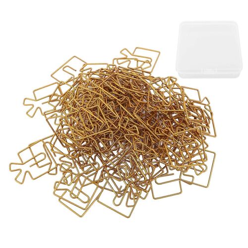 100pcs Drôle Mignon Trombones Décoratif Métal Petites Pinces À Papier Journalisation Pour Bureau École Maison Boîte-Cadeau