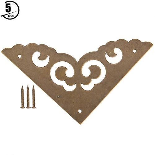 5 Pcs Coin Protecteur Style Antique Case Box En Laiton Pur Nuage En Forme De Coinbronze