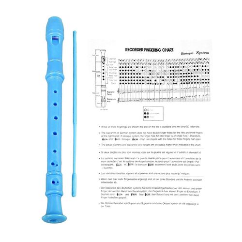 Flûte À Bec Soprano 8 Trous,Instrument De Musique,Flûte Soprano,En Abs,Pour Enfants,Étudiants,Salle De Classe,Jeu,Performance,Bleu