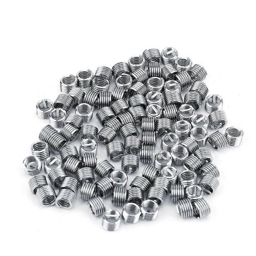 100pcs M4 En Acier Inoxydable SS304 Fil Enroulé Hélicoïdal Vis Filetage Inserts (M4 * 0.7 * 1.5 D)