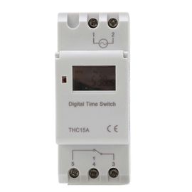 Minuterie numérique LCD programmable hebdomadaire,relais temporisé AC220-240 V 16 A THC15A