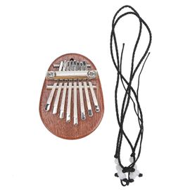 8 Ton Kalimba Pouce Piano C Cl Mini Portable Acajou Instrument De Musique Jouet Cadeau Ovale