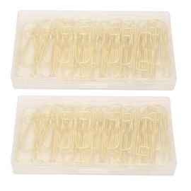 Lot De 40 Pinces À Stylo Carrées Dorées,Style Trombone,Pour Organiser Des Journaux,Des Tickets,Des Carnets,Des Outils De Papeterie