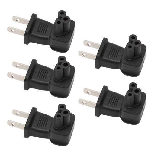 5PCS NEMA 1 ?15P à IEC320 C5 Adaptateur secteur Plug and Play Connecteur adaptateur de cordon d'alimentation pour ordinateur portable US Plug 125V