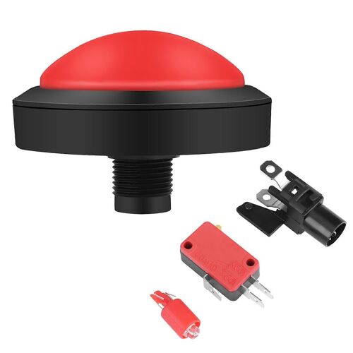 Bouton d'arcade massif de 100 mm avec remplacement de la console de convexité LED (rouge)