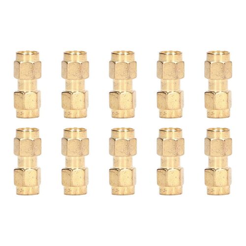10Pcs RF Adaptateur De Câble Coaxial SMAJJ Mâle à Mâle Kit d'accessoires de connecteur de ligne coaxiale