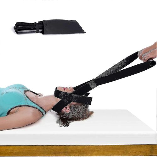 Sangle De Civière De Cou, Outil De Décompression Chiropratique De La Colonne Vertébrale Avec Ceinture De Menton. Dispositif De Traction Cervicale