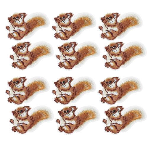 12 Pcs Broderie Tissu Autocollants Sac Motif Applique Fer Patchs Bricolage Arts Artisanat Coudre Fabrication