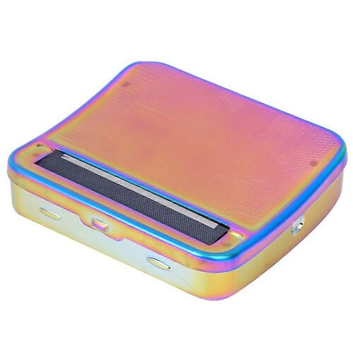 Boîte à rouler de cigarette en métal Coloré Réglable Manuel Rouleau Fumer Fournitures 70mmColorful