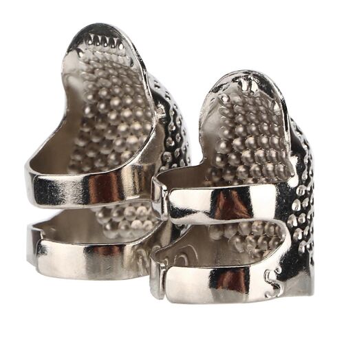 Dé À Coudre En Métal Rétro Couture Dés À Coudre Réglable Protecteur De Doigt Bricolage Outils De Courtepointe Bricolage Pour Broderie Couture À L'aiguillesilver