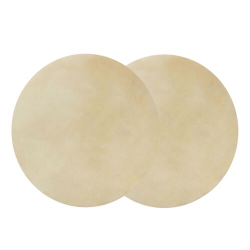 2pcs Peau De Mouton De Peau De Mouton Son Clair Cohérent Pour Tambour Bongo Africain (12.2in)
