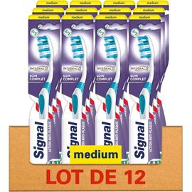 Asfasfq-Signal Brosse À Dents X12 Medium, Integral 8 Soin Complet, Pour Une Hygiène Bucco-Dentaire En Profondeur, Recyclable(Lot De 12)