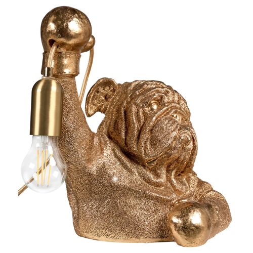 Lampe À Poser Chien Mike Doré
