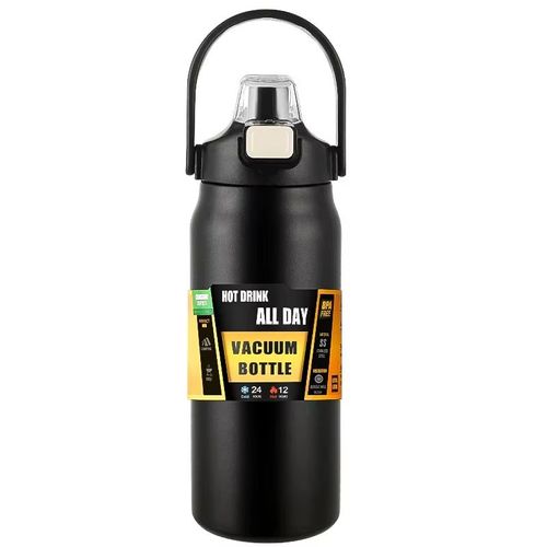 Bouteille Isotherme Inox 304 1,5l ¿ Thermos Sport Chaud/Froid Avec Paille