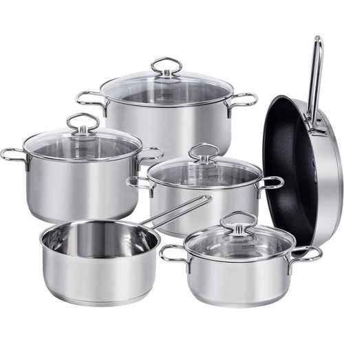 Kyaoayo-125389 Batterie De Cuisine Merkur, 6 Pièces, Inox