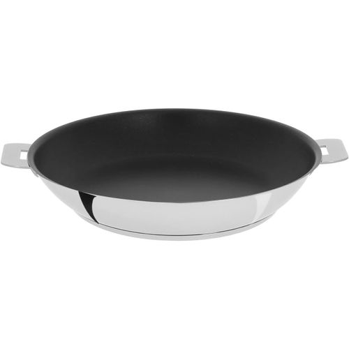 Asfasfq-Cristel - P28qe - Poêle Inox 28cm Sans Poignée Amovible- Anti-Adhérent Exceliss+ Collection Mutine
