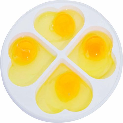 ASFASFq-LATRAT Oeufs Simples Micro-Ondes Omelette pour Four à Micro-Ondes, cuiseur à ?ufs frits pochés, cuiseur à ?ufs en Plastique, Four à Micro-Ondes, Blanc, en Forme d'?uf, pour jusqu'à 4 ?ufs