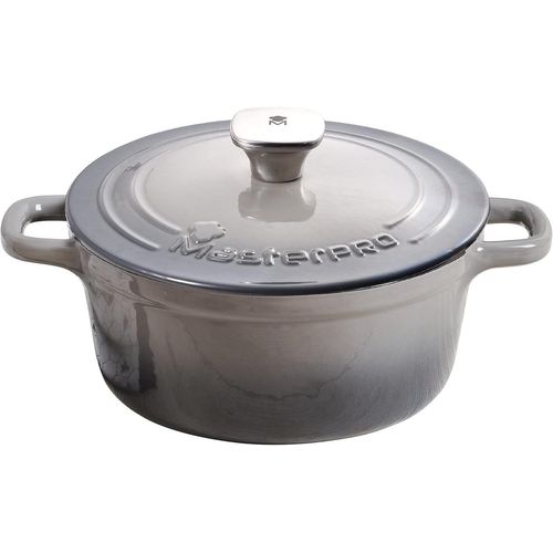 Asfasfq-Masterpro Unique,Faitout De Cuisine De 27 Cm Avec Couvercle,Gris,Fabriqué Avec Des Matériaux Recyclés,Anses Ergonomiques,Faitout De Cuisine,Pour Tous Types De Cuisinières Bgmp-3831