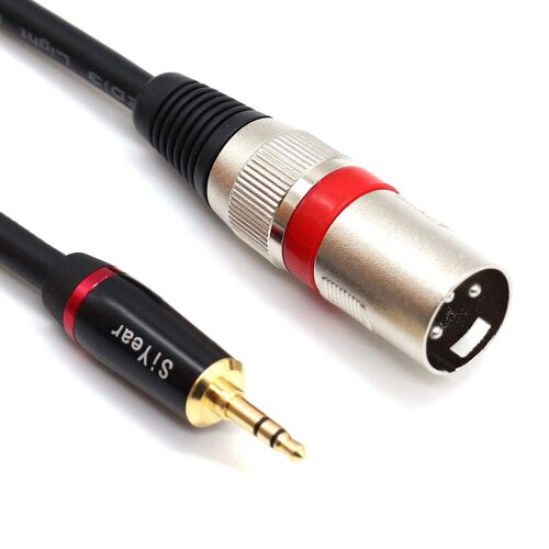 Câble de microphone mini jack stéréo 3,5 mm vers XLR mâle,asymétrique 0,3 cm vers XLR 3 broches (3 m)
