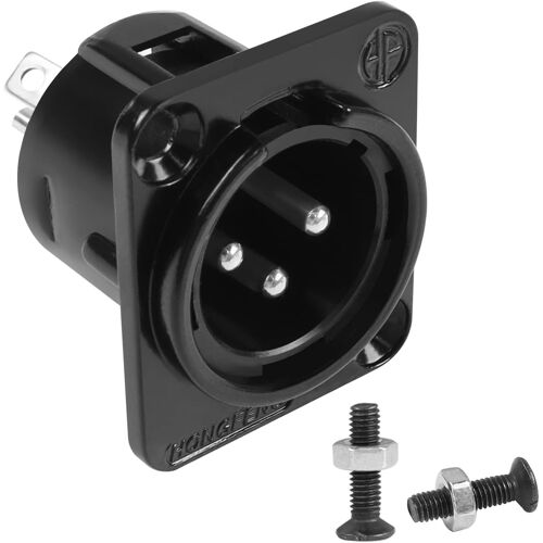 XLR Panneau Montage Audio Adaptateur XLR Mâle à Soude Borne Connecteur 3 Pin XLR Soudage Panneau Mâle Prises,pour Microphones Audio Professionnel Symétriques/Asymétriques.