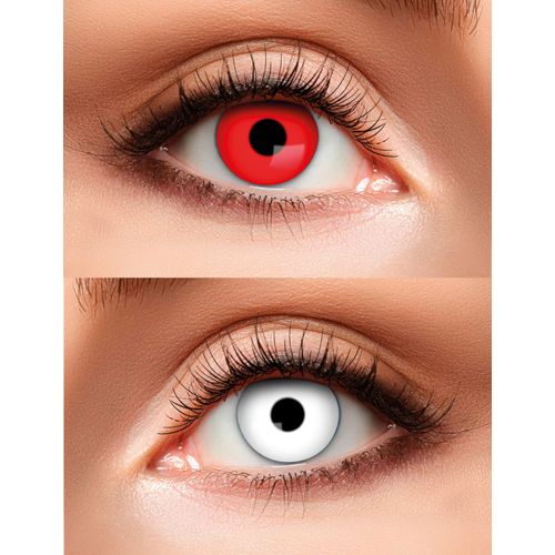 Lentilles De Contact Sans Correction Duo Rouge Et Noir Adulte