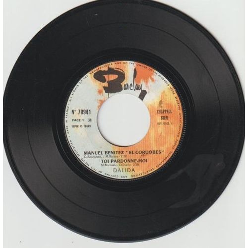 45 Ep - Dalida - Manuel Benitez "El Cordobes" 2: Toi Pardonne-Moi 2'5 Et... Et... 3:08 Je Crois Mon Coeur 2(33 Barclay 70941 1966
