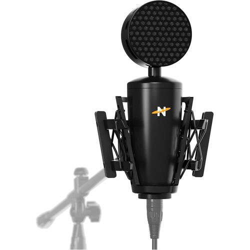 ASFASFq-King Bee II ¿ Microphone à condensateur cardioïde Authentique à Grand diaphragme, avec Support Antichoc et Filtre Anti-Pop pour l'enregistrement Vocal, Le Podcast, Le Streaming, Sortie XLR